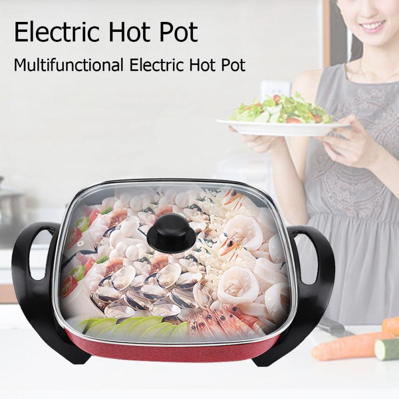 Electric cooker 5L Capacity Household Multi-purpose Electric pot support Fried Steak Fish Hotpot Multi Cooker