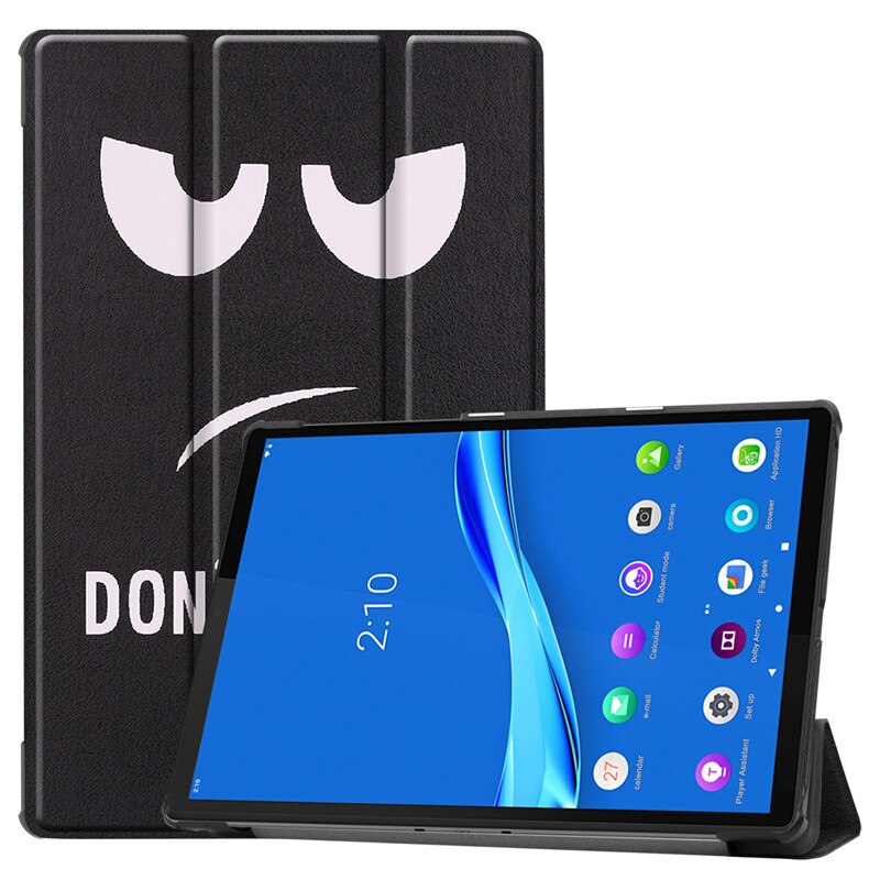 For lenovo tab  m10 fhd plus etui tb -x606f tb -x606x pu lær magnetisk nettbrett foliodeksel for lenovo tab  m10 plus 10.3 tommer: Store øyne