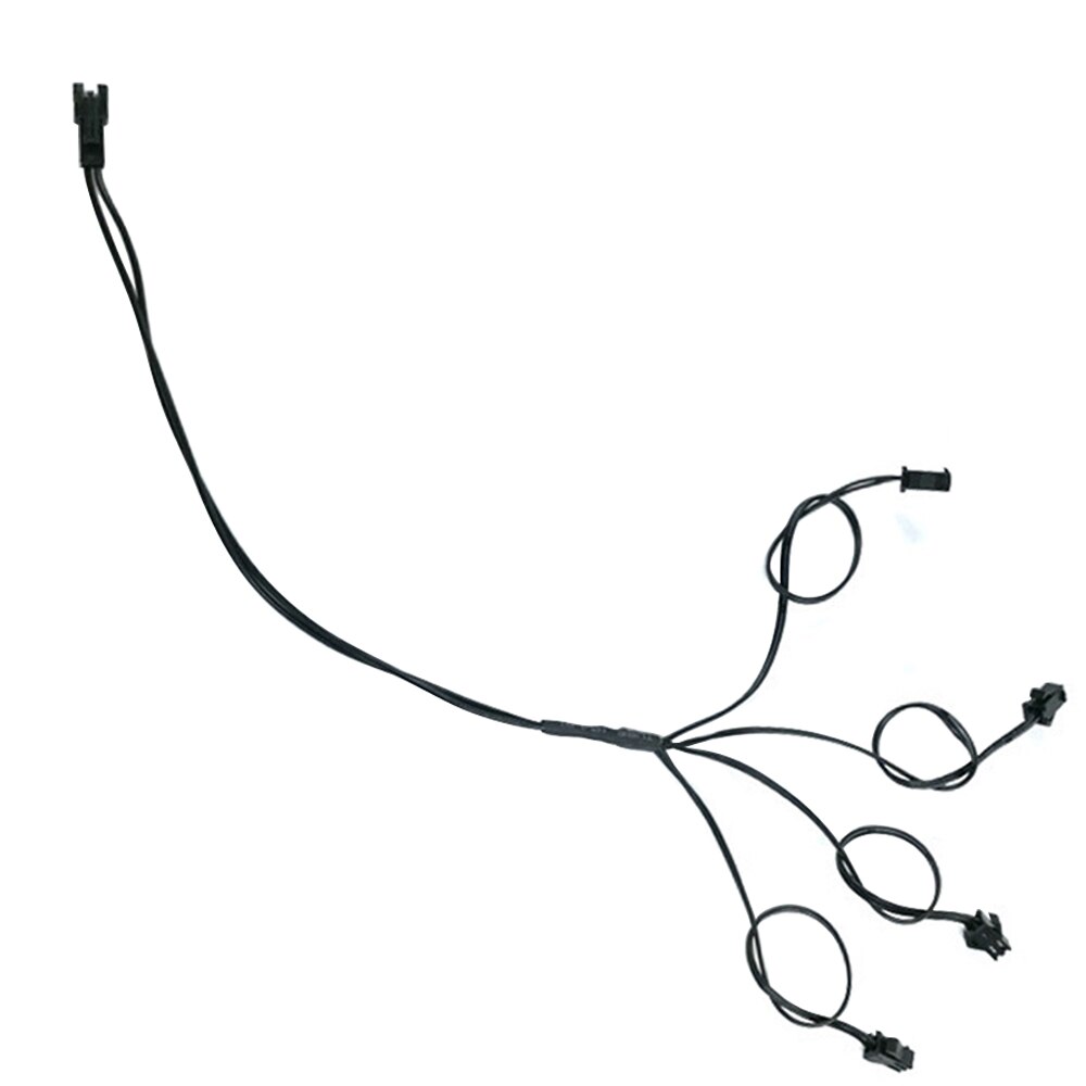 2/3/4/5 Way Splitter Connectors Cable For EL Wire Neon Light LED Wiring Fittings Splitting Wire: 4 in 1
