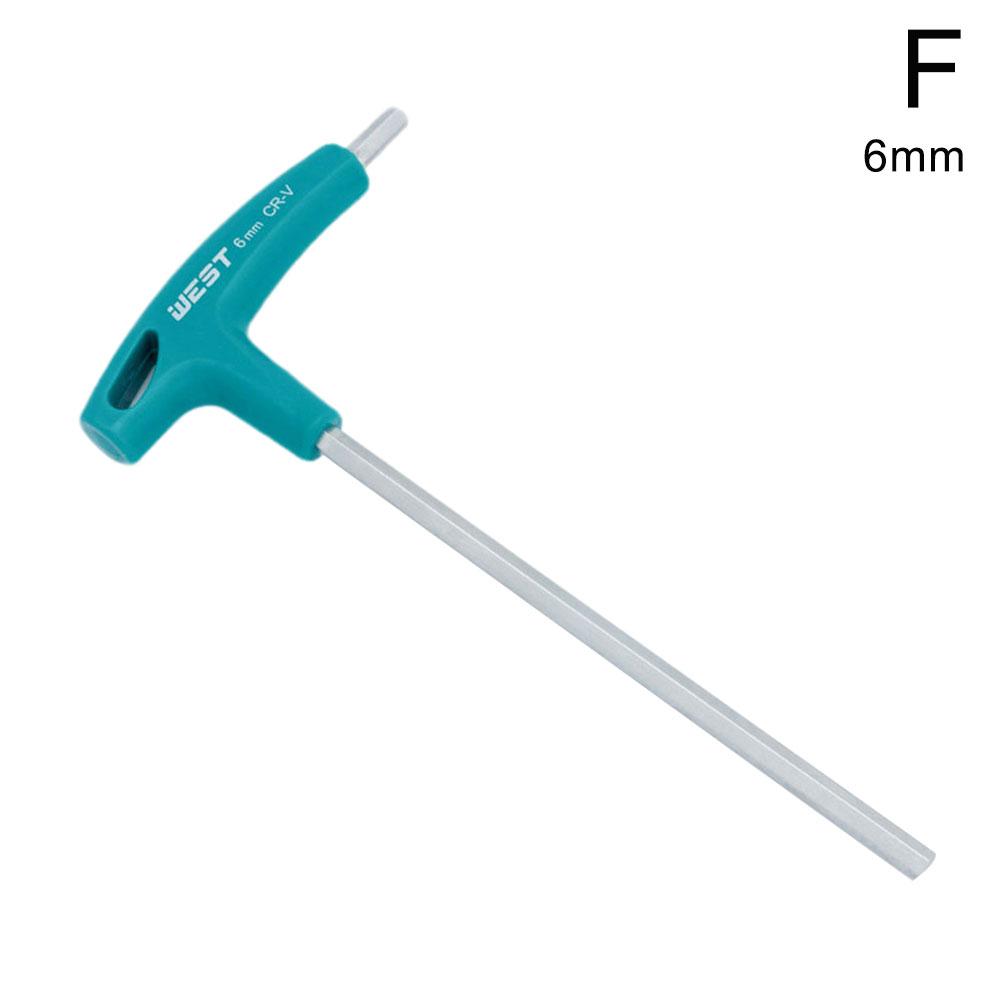 T-handtag insexnyckel skruvar skruvmejsel verktyg 1.5-10mm skiftnyckel handtag insexnyckel skiftnyckel hrc 52-54 handverktyg: Blå
