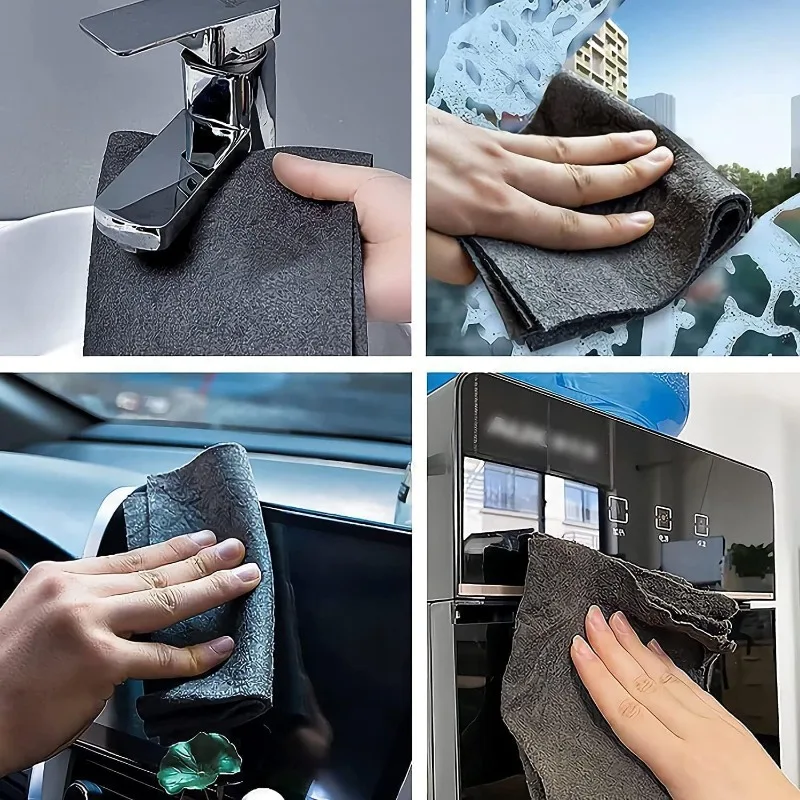 Thickened Magic Cleaning Cloth No Trace Reusable Microfiber Washing Rag Car Window Glass Wipe Towel Kitchen Clean Tool