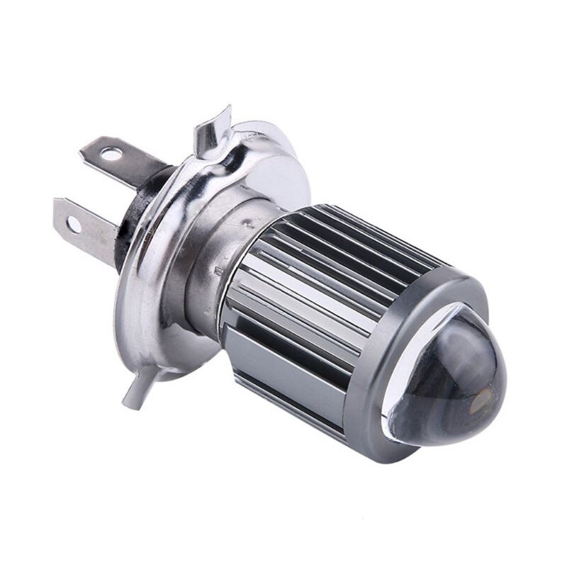 Scooter Bicolor LED Fisheye Headlight Conversion Bulb H4 to High Low Beam Light M2ED