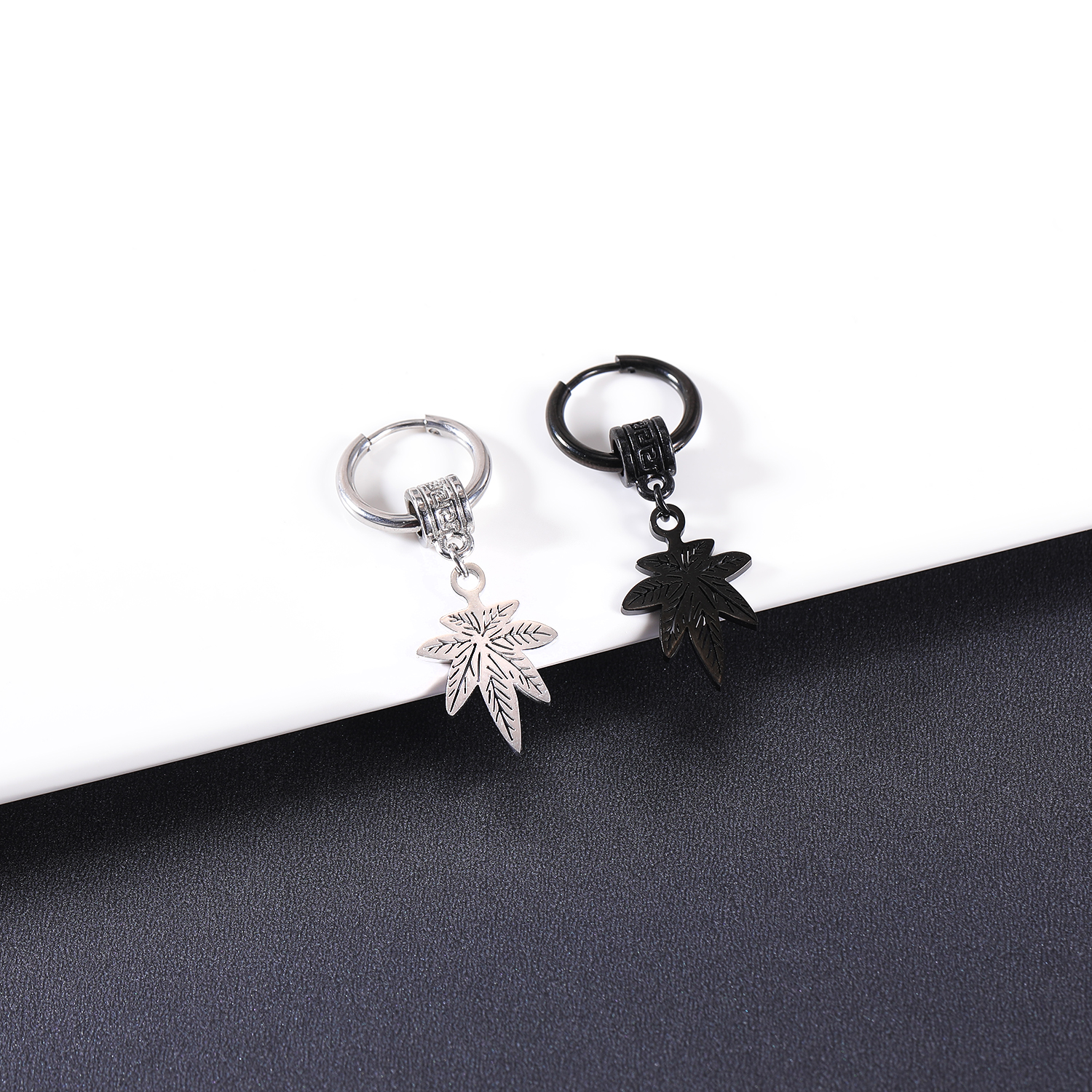 Zs 1Pc 20G Punk Zwaard Oorbel Rvs Kwastje Oorringen Zwarte Ketting Oor Hoepel Voor Dna Jongen crossear Piercing Sieraden