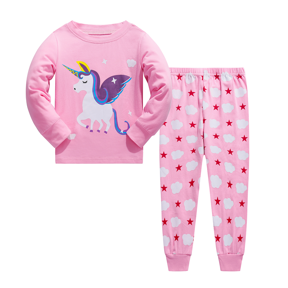 Pigiama per bambini unicorno Junellz pigiama unicorno rosa ragazza pigiama ragazza bambino ragazza pigiama 100% cotone pigiama per bambini PJ: 7T