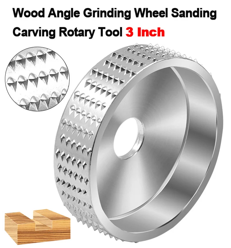 Träsnideri skivslip trä volframkarbid slipskiva slipmaskin formningsskiva borrning träslipning snideriverktyg (silver)