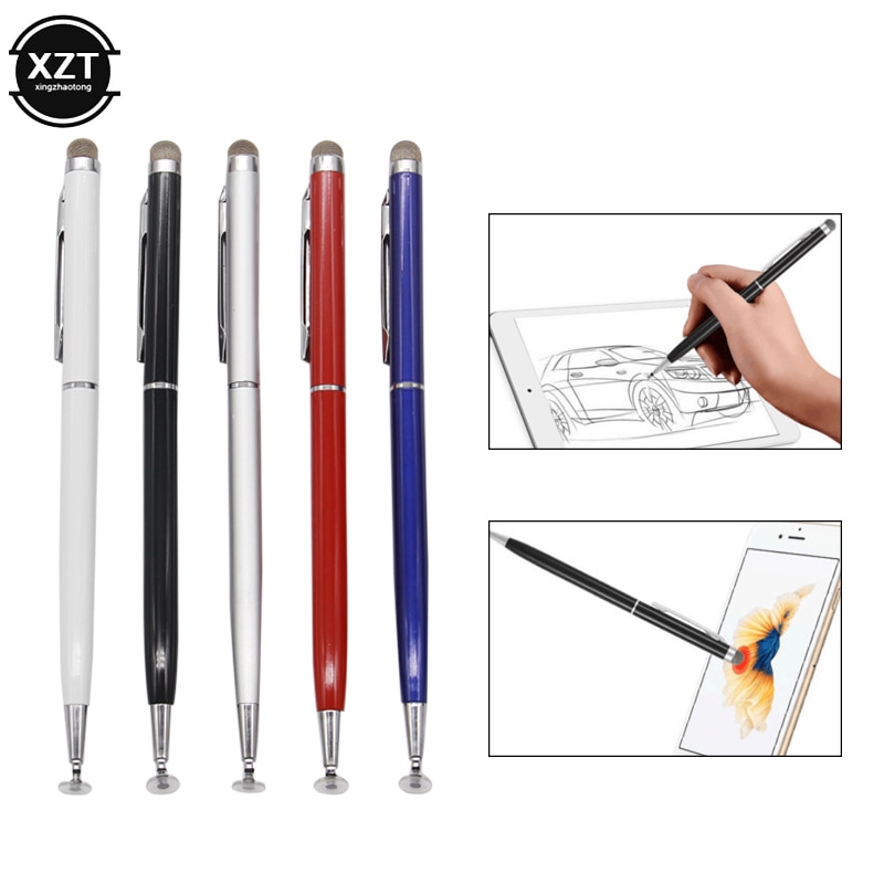 Lápiz capacitivo 2 en 1 para pantalla táctil, bolígrafo de dibujo con succionador táctil conductivo, cabeza táctil de microfibra para tableta y teléfono inteligente