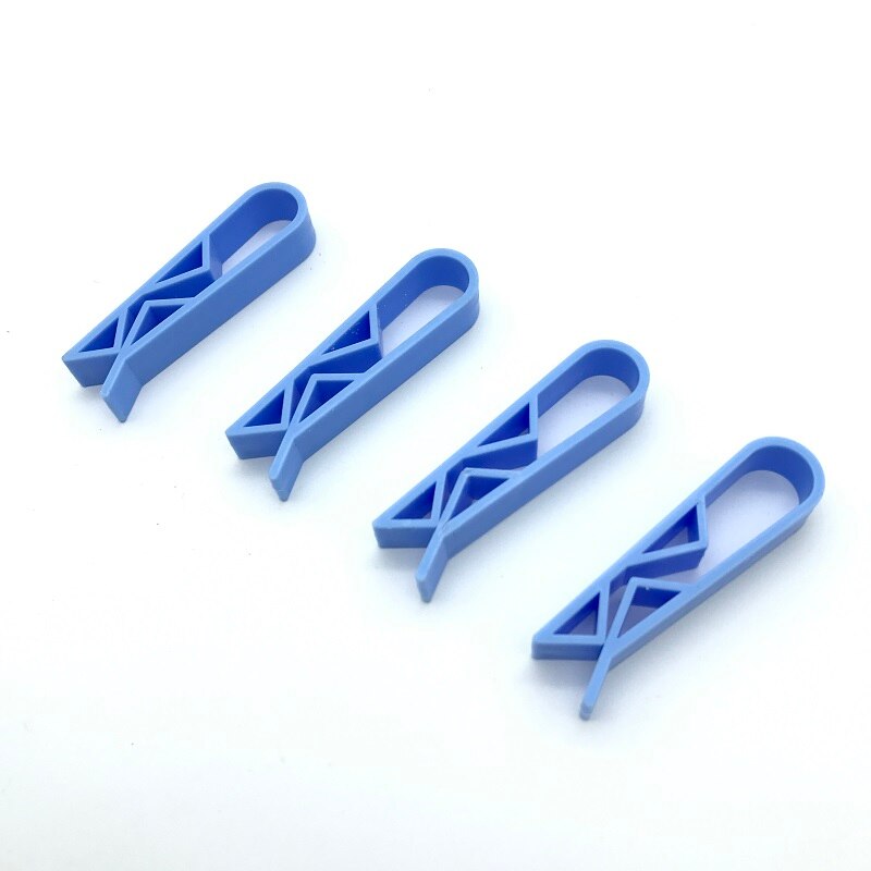 4 pçs/lote Magia Cozinha Lata de lixo Não-Slip Clips Selo Lata De Lixo Lixo Clipe Anti-Skid Correção Braçadeira Titular Saco de lixo Cesta Aro: 4 Blue Ones
