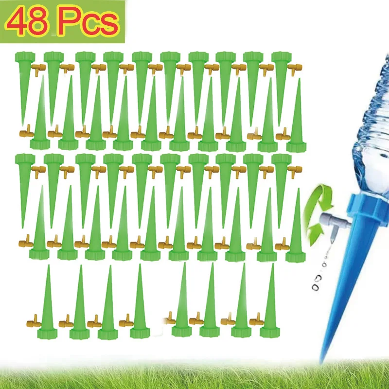 Sistema de riego por goteo automático, autorriego ajustable para plantas de flores, invernadero, jardín, dispositivo de goteo de agua automático: Lavanda