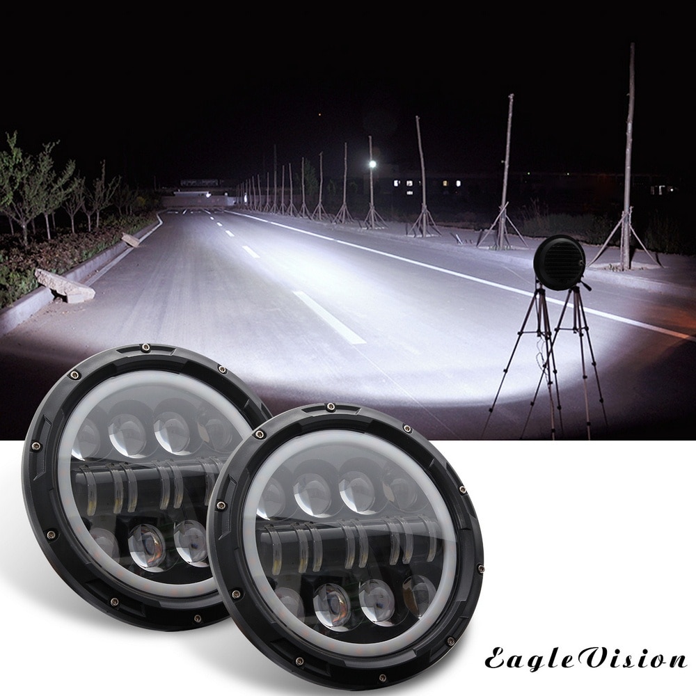 Off-road Vehicle Led Headlights， Car Work Headlights， White Light and Amber Led Headlights， Suitable for Trucks Buses.