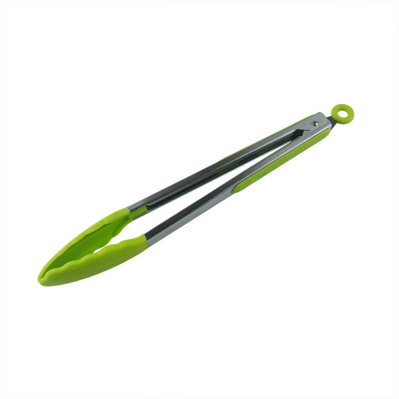 Silicone Voedsel Tong Rvs Keuken Tang Siliconen Antislip Koken Clip Clamp Bbq Salade Gereedschap Keuken Accessoires: C / 12inch