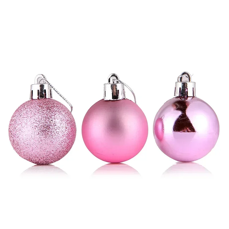 24pcs/Box Christmas Balls Christmas Tree Ornaments Christmas Decoration for Home Party Christmas Hanging Pendant Christmas Balls: Clear / 4cm