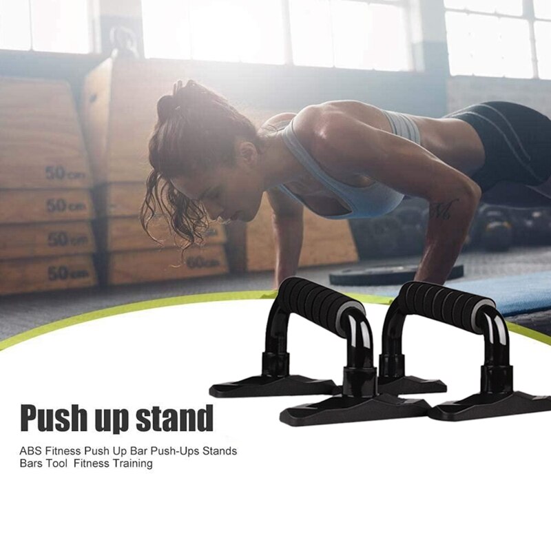1 Pair Push-Ups Stands Classic Delicate Gym Sports Fitness Equipments Foam Handle I-Shaped Muscle Training Push Up Bar