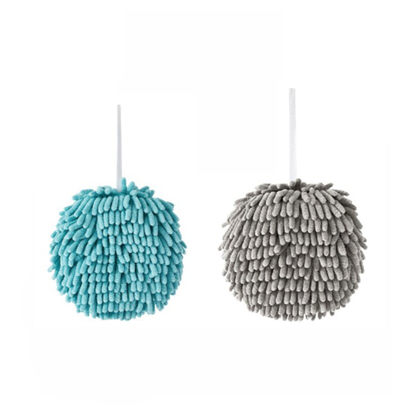 Wipe Hands Towel Ball Super Absorbent Fast Drying Soft To The Touch Prevent Bacterial Growth Health Bathroom Accessories: Blue Grey