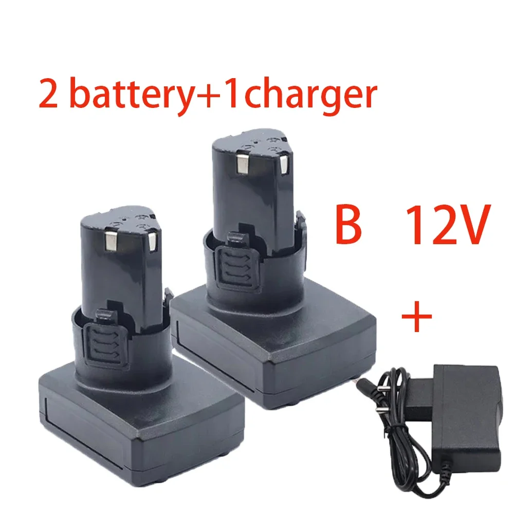 Batería recargable Universal de alta capacidad, 12V, 6800mAh, para herramientas eléctricas, destornillador eléctrico, taladro eléctrico, batería de iones de litio: Verde claro