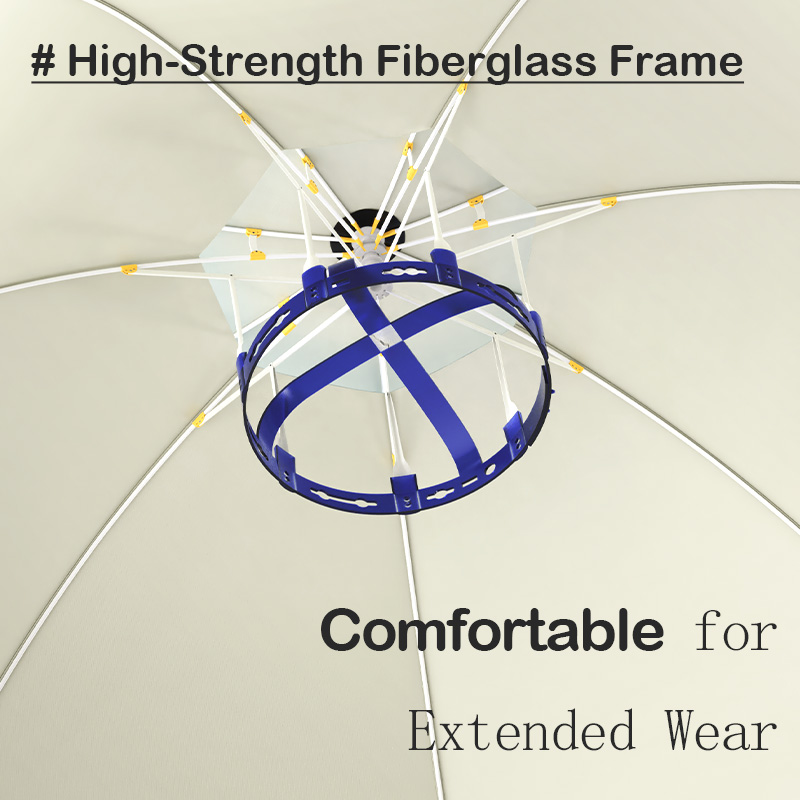 Chapéu guarda-chuva dobrável portátil upf 50 + proteção uv à prova d'água mãos-livres jardinagem e pesca para protetor solar
