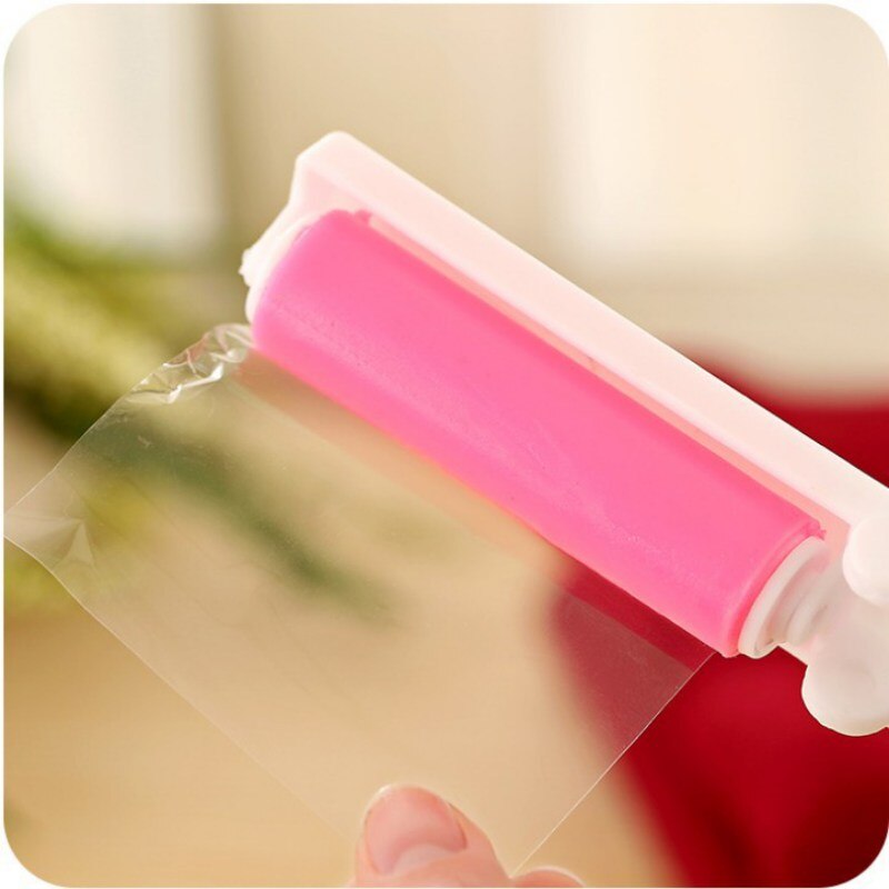 1 Pcs Travel Draagbare Wasbaar Lint Kleverige Roller Haar Dust Remover Kleding Opklapbaar: Rood