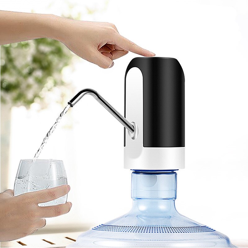 Elektrische Pumpe Für Wasserhahn Wasser Flasche Usb Aufladbare Flaschen Wasser Spender Pumpe Schwarz Weiß Farbe Hand Pumpe Flaschen Wasser