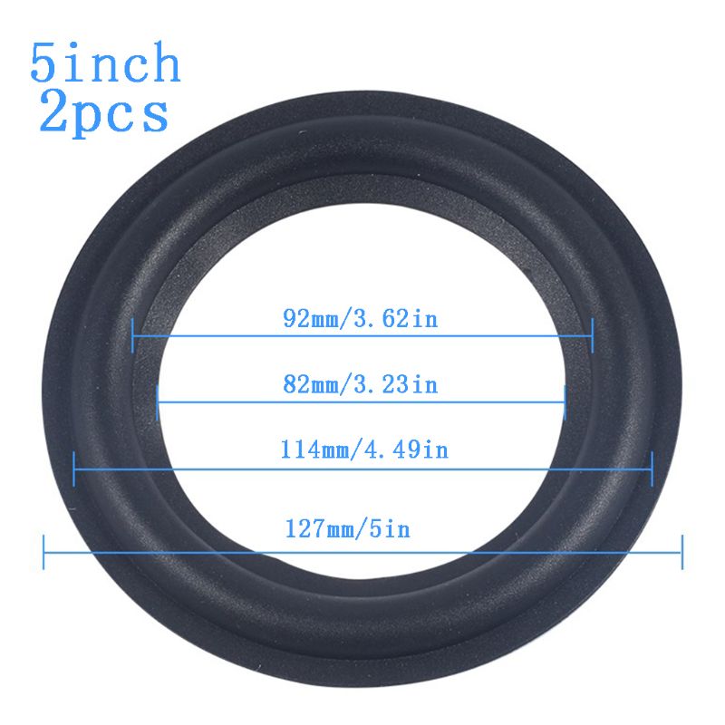 Anillo para altavoz envolvente de espuma, anillo para altavoz de goma elástica de 4/5/6, 5/8/10/12 pulgadas, borde de Woofer Q1JC: Diameter 5 inch