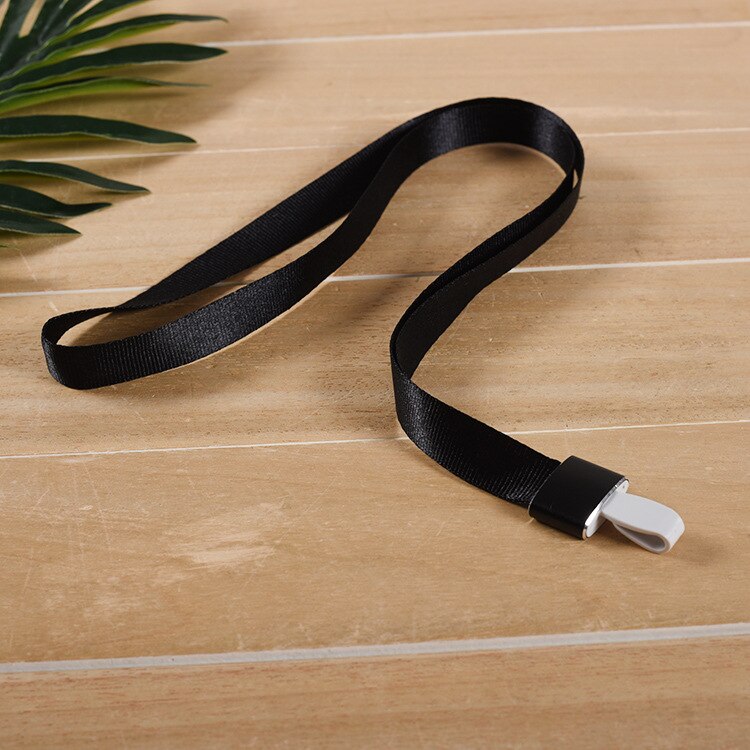 Aluminum Alloy Large Colorful Staff Credentials Badge Holder Hang Lanyard for School Students Hang Neck Name Pass ID Card Sleeve: Alloy Black Lanyard