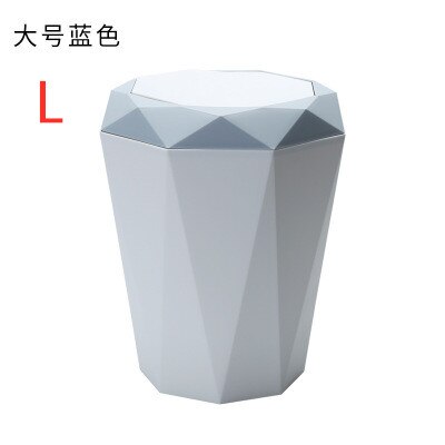 Modern Simple Home Rubbish Bin Trash Can Plastic Waste Rubbish Garbage Bin Wastebasket Trash Can Office Living Room: D