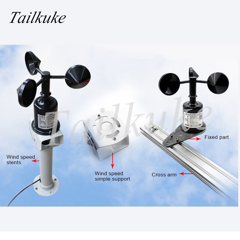 Vindhastighedsføler / senderstrømsignaludgang 4-20ma / 0-20ma tre-kop anemometer
