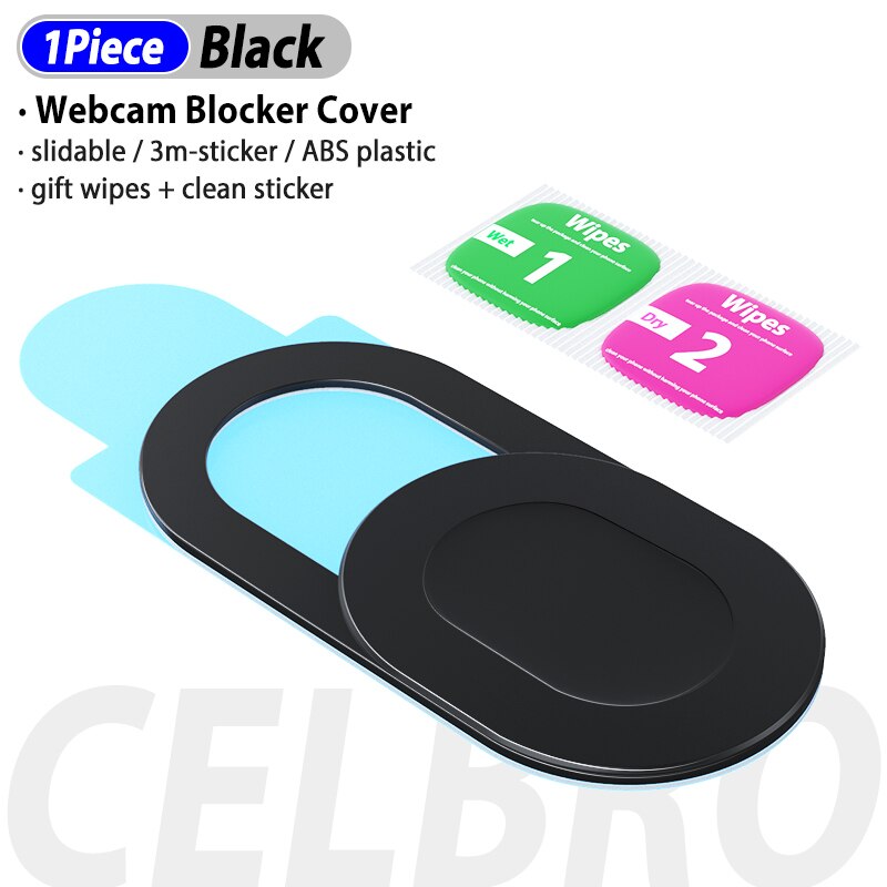 Lens Cap Webcam Cover Universal Phone Laptop Camera Cover Cache Slider Web Cam Cover for iPhone iPad Huawei Len Sticker: 1pc Black