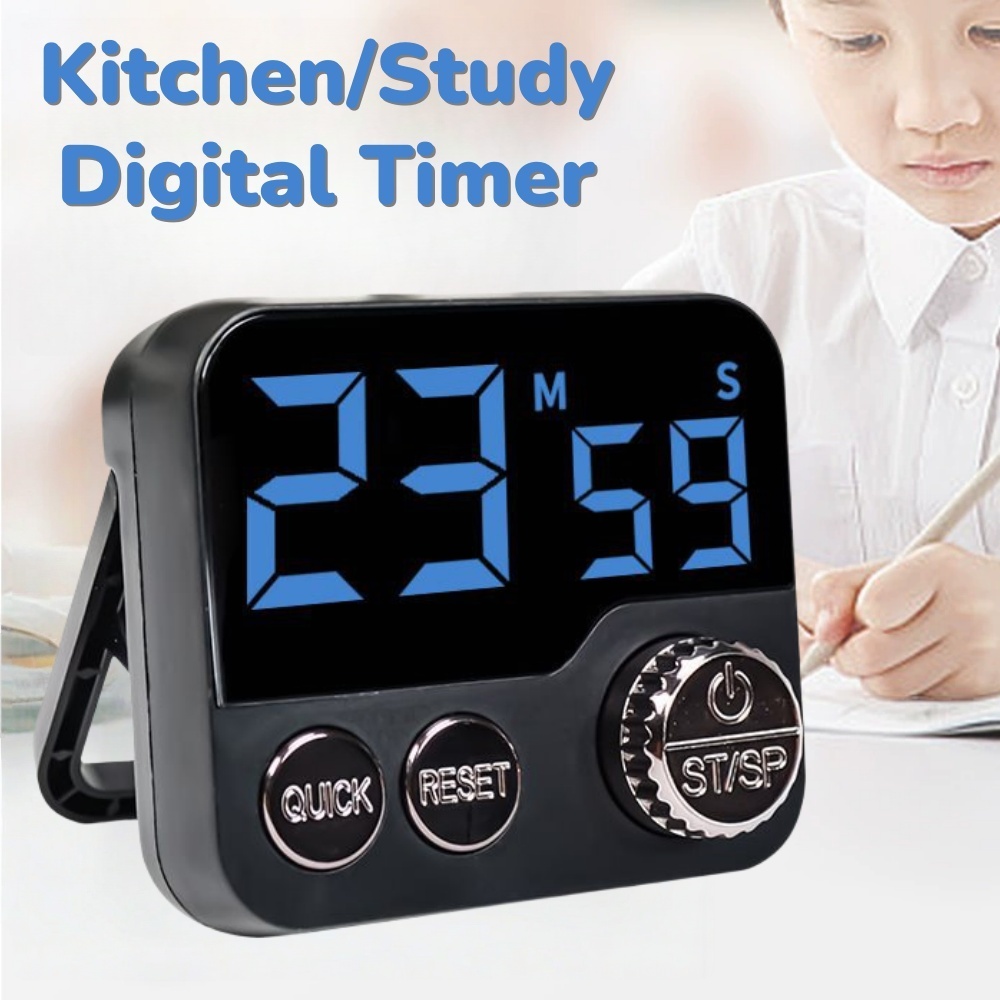 Rotate Digital Visual Timer for Kitchen & Study，100min Study&kitchen Cute Egg Timer with Magnetic Back for Shower Yoga Oven