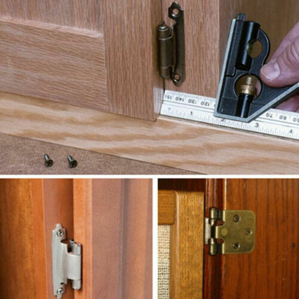 2/10/20 PCS Self Closing Cupboard Cabinet Kitchen Door Hinges with Screws Kit JAN88