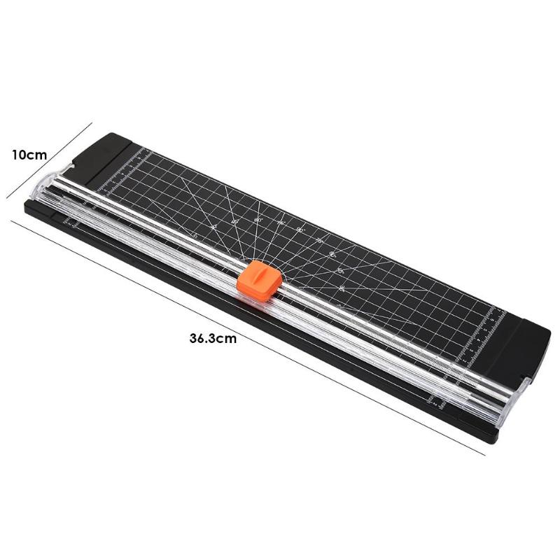 Massicot portable avec base en plastique et  a4/a5 lames de précision pour papier photo et artisanat d'art, idéal pour le scrapbooking: Noir