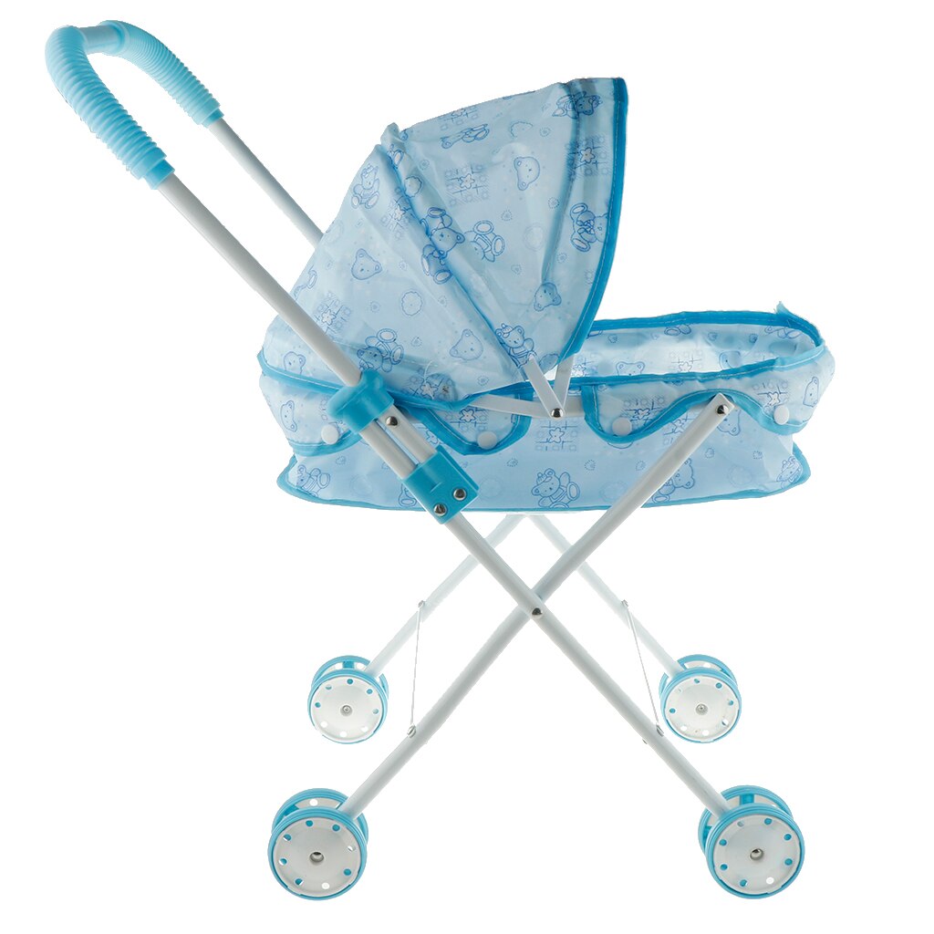 Kunststoff Puppe Kinderwagen (Eisen Unterstützung Rahmen) Baby Puppe Wagen, vorgeben Spielen Spielzeug für Kleinkinder Kleine Mädchen Jungen freundlicher