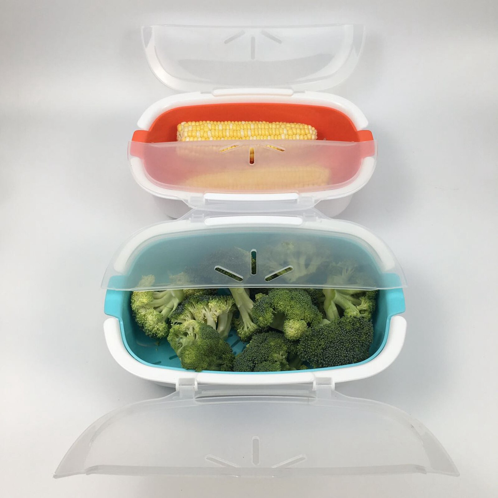 Microwave Mini Steamer Steaming Rice Cooker Multifunctional Food Steamer PP Microwave Cooking Reheating Lunch Box Container