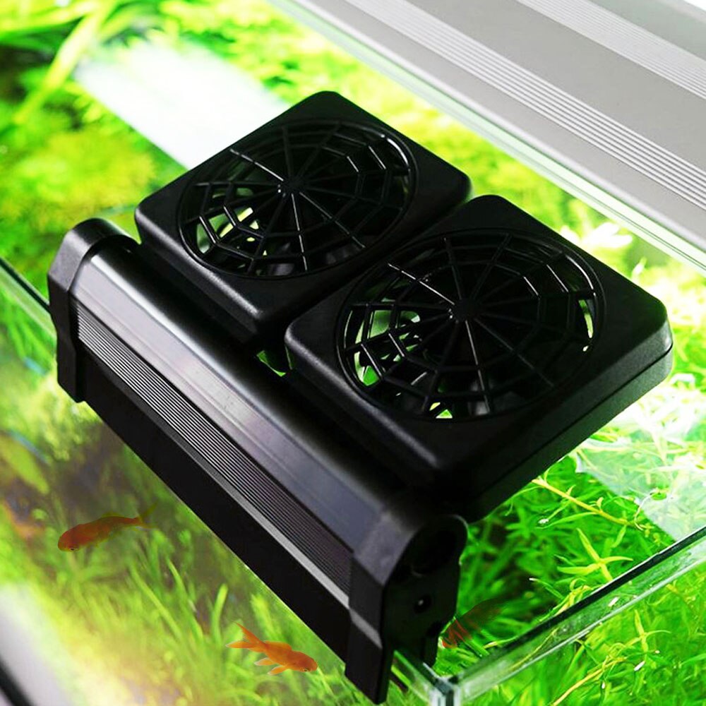 Aquarium Koelventilator – USB, Stil, Verstelbare Clip Tot 10 Mm, Voor Zoet- En Zoutwater, Zwart