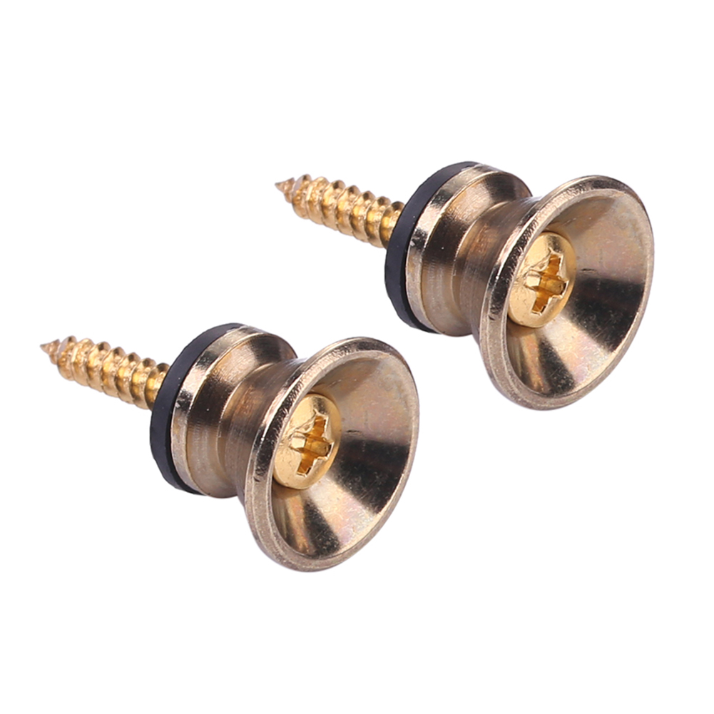2 pezzi pioli per chitarra per basso elettrico acustico ukulele cinghia per chitarra fibbia pulsante perni di bloccaggio estremità in metallo parti di bloccaggio accessori