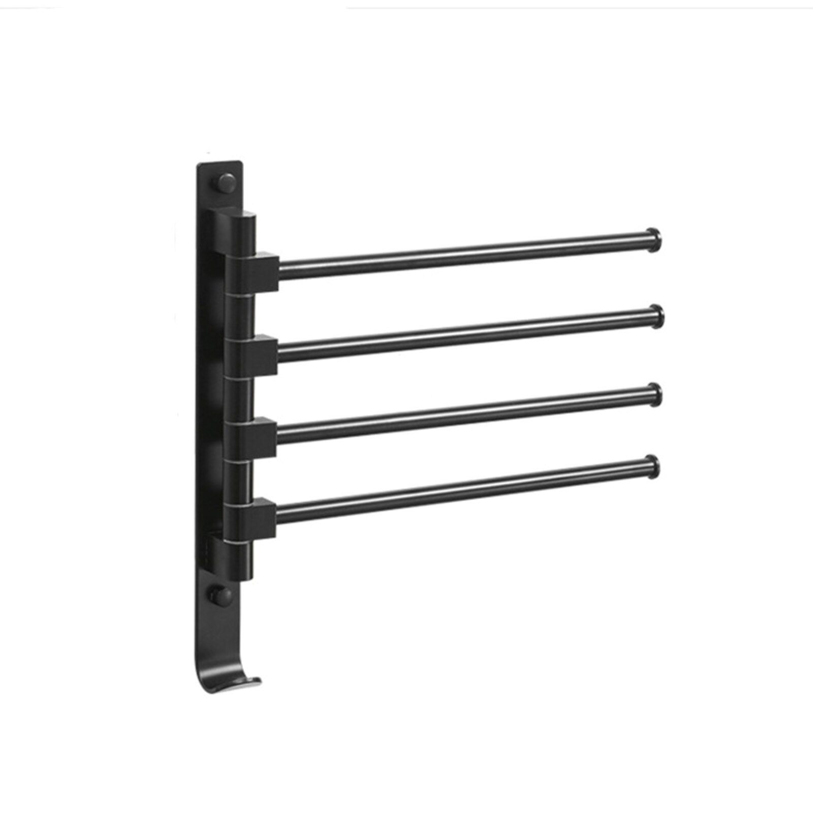 Badkamer Handdoekenrek Draaibare Handdoek Houder Ruimte Aluminium 4 Bar Handdoek Hanger Keuken Plank Papier Opknoping Muur Gemonteerd: Default Title
