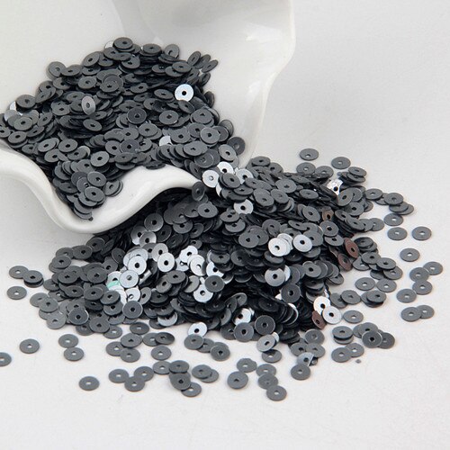 Paillette 4mm mat Sequin Pvc plat rond mat vernis Paillettes couture mariage artisanat femmes vêtements accessoires 20g: Matte gray