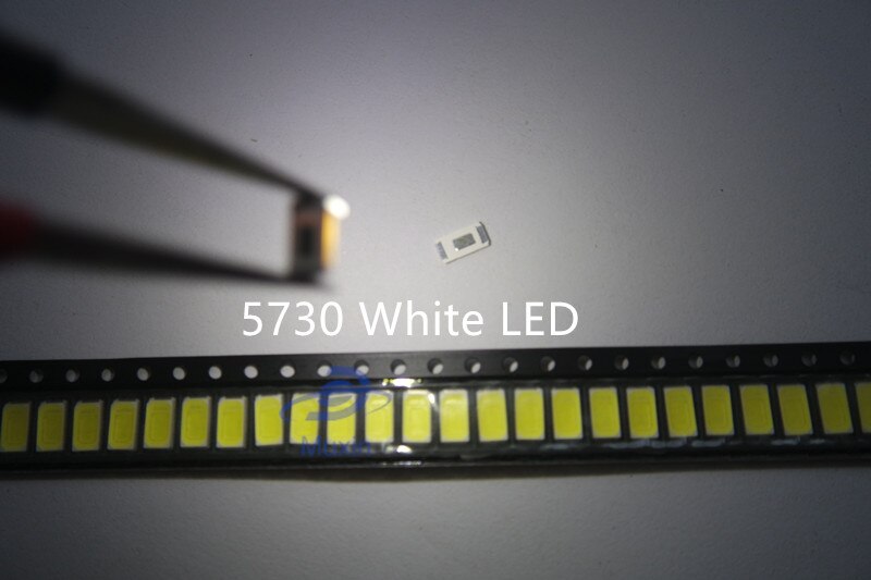 100 stk 5630/5730- cw /ww 0.5w-150ma 50-55lm 6500k hvidt lys smd 5730 5630 led 5730 dioder  (3.2 ~ 3.4v)
