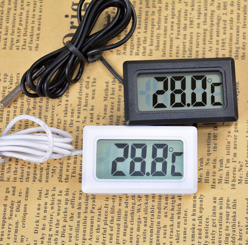 Digital Thermometer Fridge Freezer Mini LCD Digital Thermograph For Fridge Temperature -50 ~ 110 Degrees Indoor Outdoor Probe