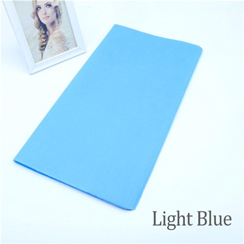 40 teile/los Einfarbig Seidenpapier Verpackung Faser Textur Blumen- wickelt DIY Blume Verpackung Weihnachten Gewebe Verpackung Papier: hell Blau