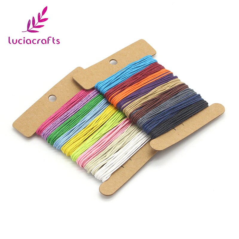 Lucia crafts 1mm draads koorden shamballa touw gewaxt katoenen touw kettingkoord diy handgemaakte montagematerialen  w0701
