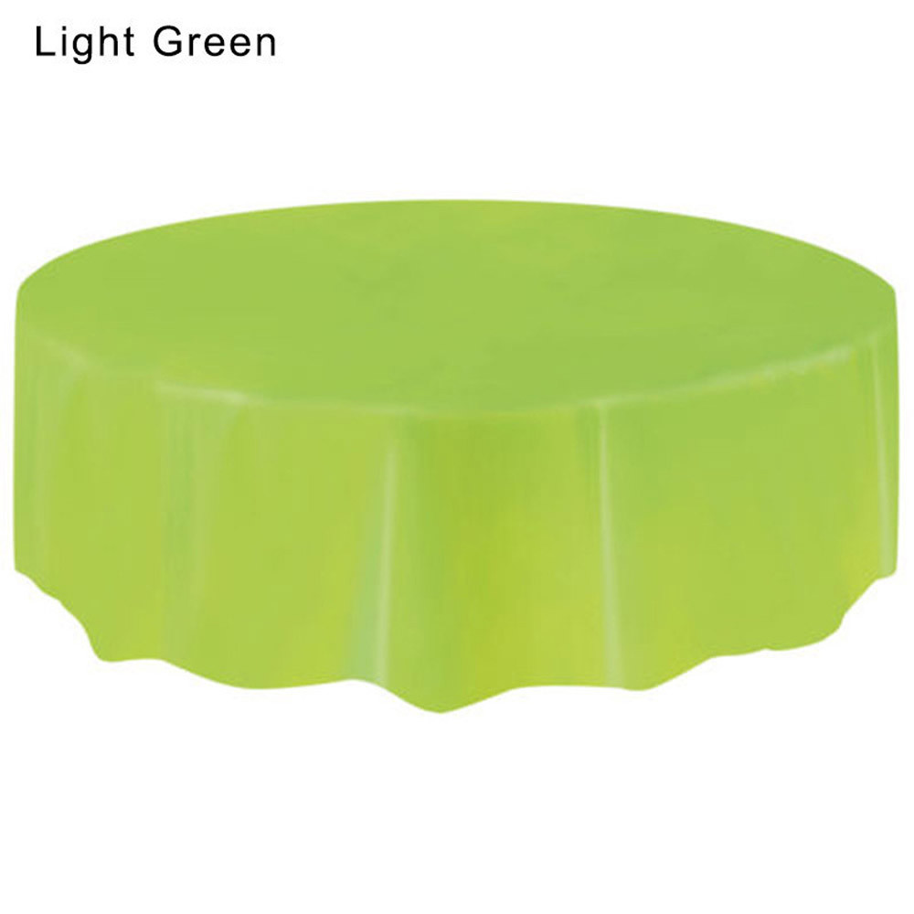 Ronde Tafelkleed Grote Plastic Ronde Tafel Dekken Doek Vegen Schoon Party Tafelkleed Covers Hulsel Ronde Скатерть Круглая: Green