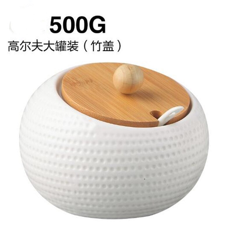 Gewürz Glas Salz Und Pfeffer Kasten Keramik Holz Abdeckung Zucker Schüssel Küche Zubehör