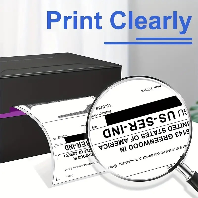 4x6 Inch Direct Thermal Labels 500 Labels Per stacked -Strong Adhesive, Labels Resistant to Water & Grease For label