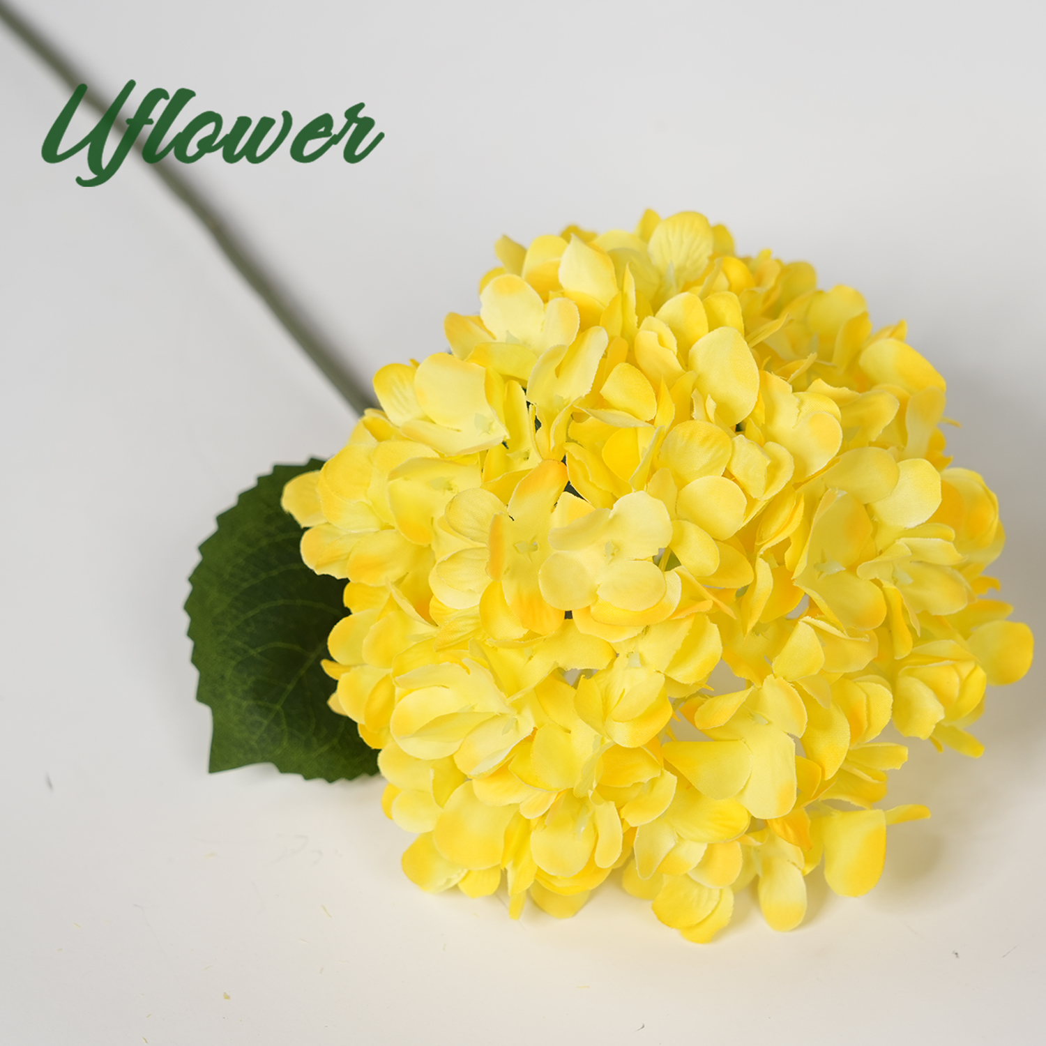 Bouquet d'hortensia en soie de fleurs artificielles de 58cm, pour mariage, fête à domicile, accessoires de décoration de Table de salon: Or