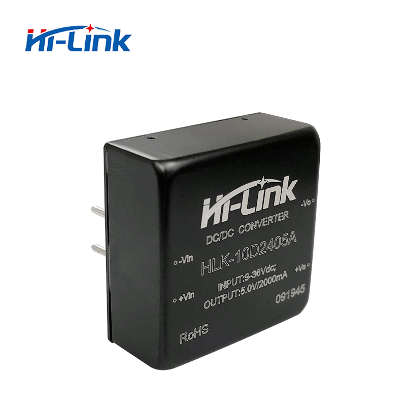 2 stks/partij Hi-Link HLK-10D2405A 24VDC 5V 10WDC DC DC voltage stabiliserende 4:1 breed voltage input voeding module