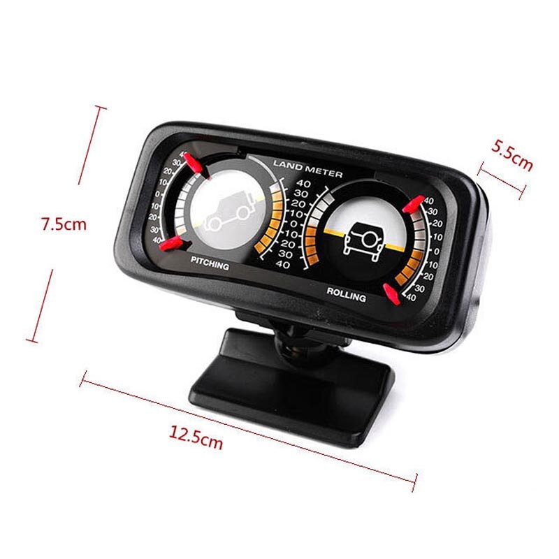 12V Car Angle Tilt Two-barreled Backlight Inclinometer For Compass Balance Level Slope Meter Gauge Car off-road Inclinometer