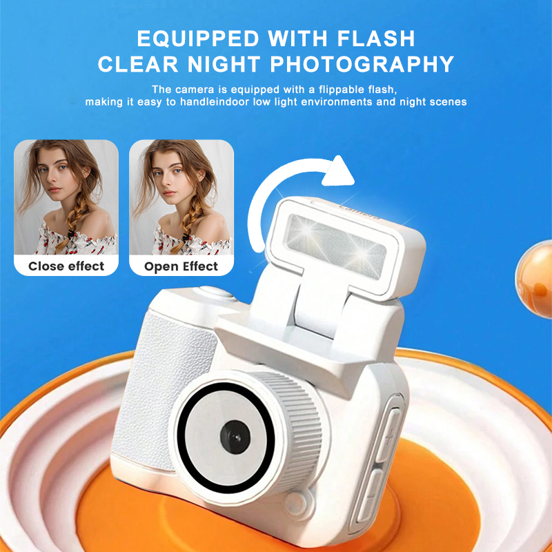 Y4000 Mini Camera With Screen HD 1080p With Flash Lamp And Battery Dock Portable Retro Ultra Compact Mini Camera Video Recorder