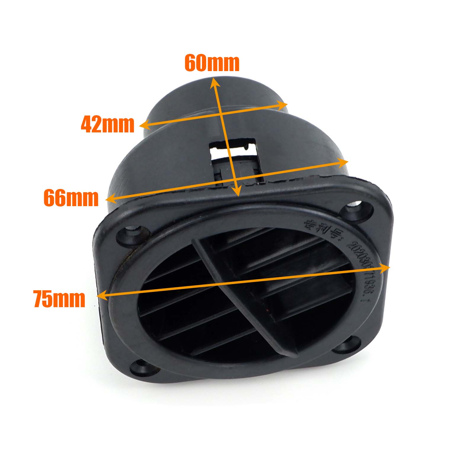 42mm 60mm 75mm Air Vent Ducting Piece Duct Pipe Outlet Rotable For Webasto Eberspaecher Diesel Parking Heater: Gold