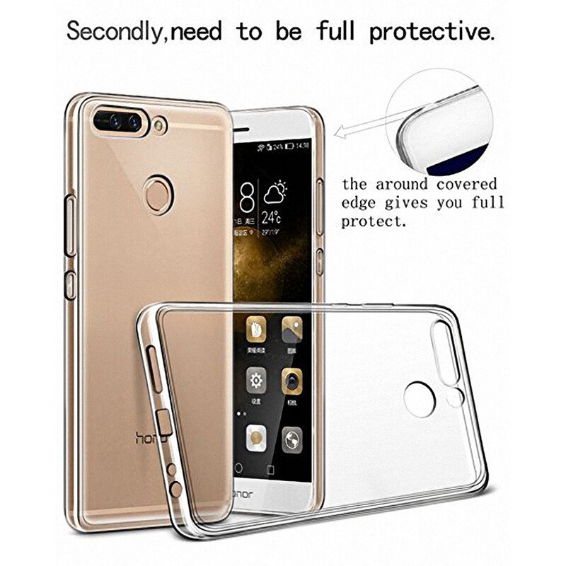 Silicone Case Soft Tpu Telefoon Cover Voor Huawei Honor V9 8 Pro Clear Transparant 360 Shockproof HonorV9 Honor8Pro 8Pro Terug coque