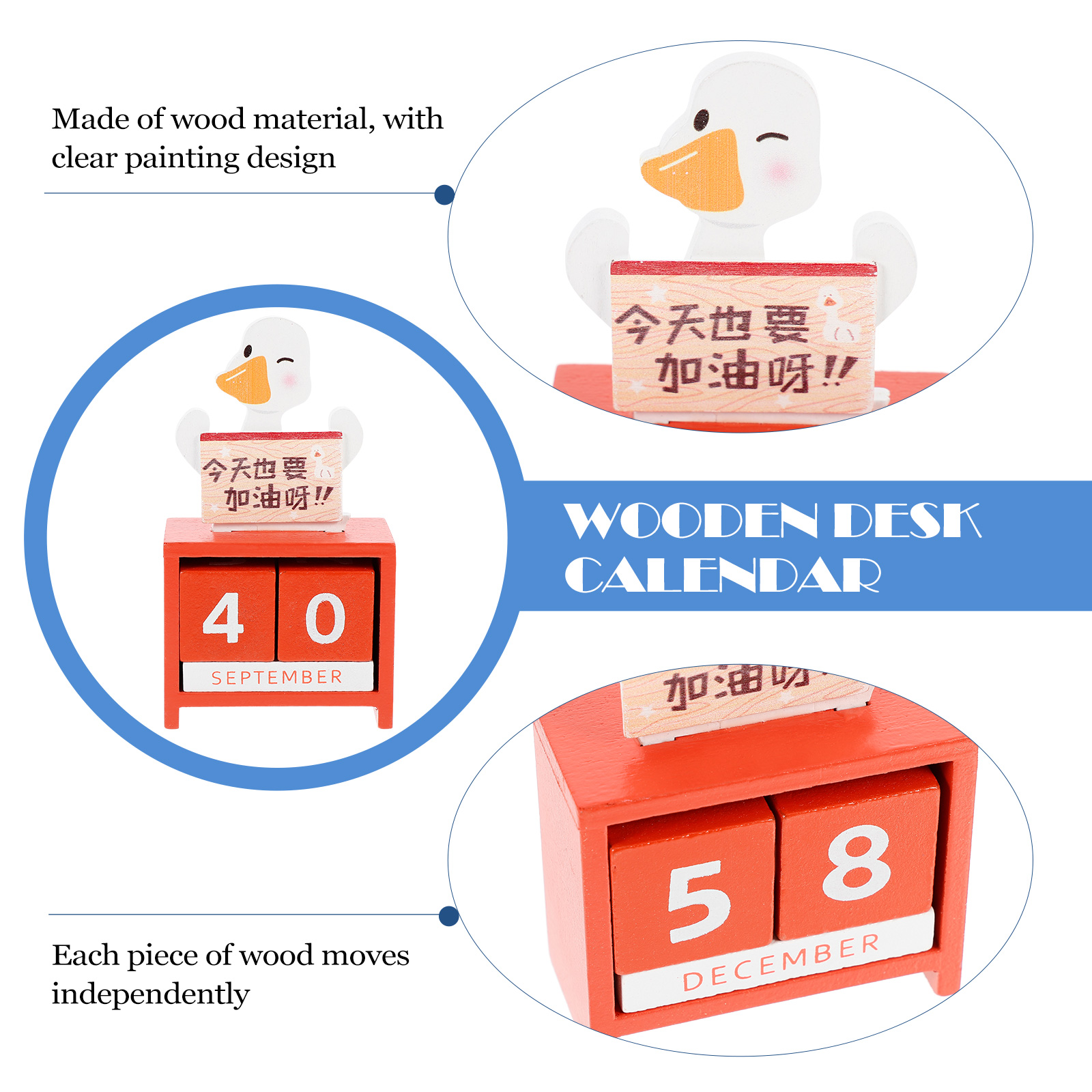 Wooden Desk Calendar Desk Calendar Block Desktop Wooden Calendar