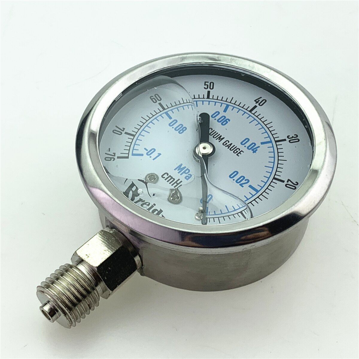 Edelstahl Stoßfest Manometer Barometer Wasser Manometer Flüssigkeit Messgerät Druck Öl Manometer